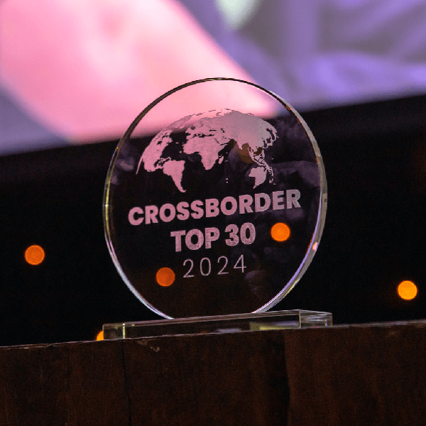 Foto van de CrossBorder Top 30 award 2024